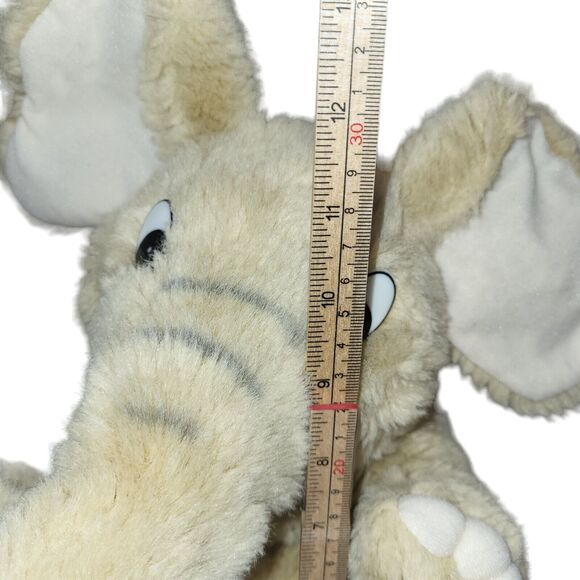 Vintage Kids Of America Plush Elephant Tan Stuffed‎ Animal Plastic Eyes Toy 12" - Picture 9 of 10